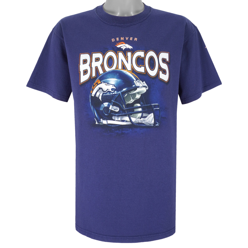 NFL - Denver Broncos Big Logo T-Shirt 1990s Large Vintage Retro Football