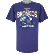 NFL - Denver Broncos Big Logo T-Shirt 1990s Large Vintage Retro Football