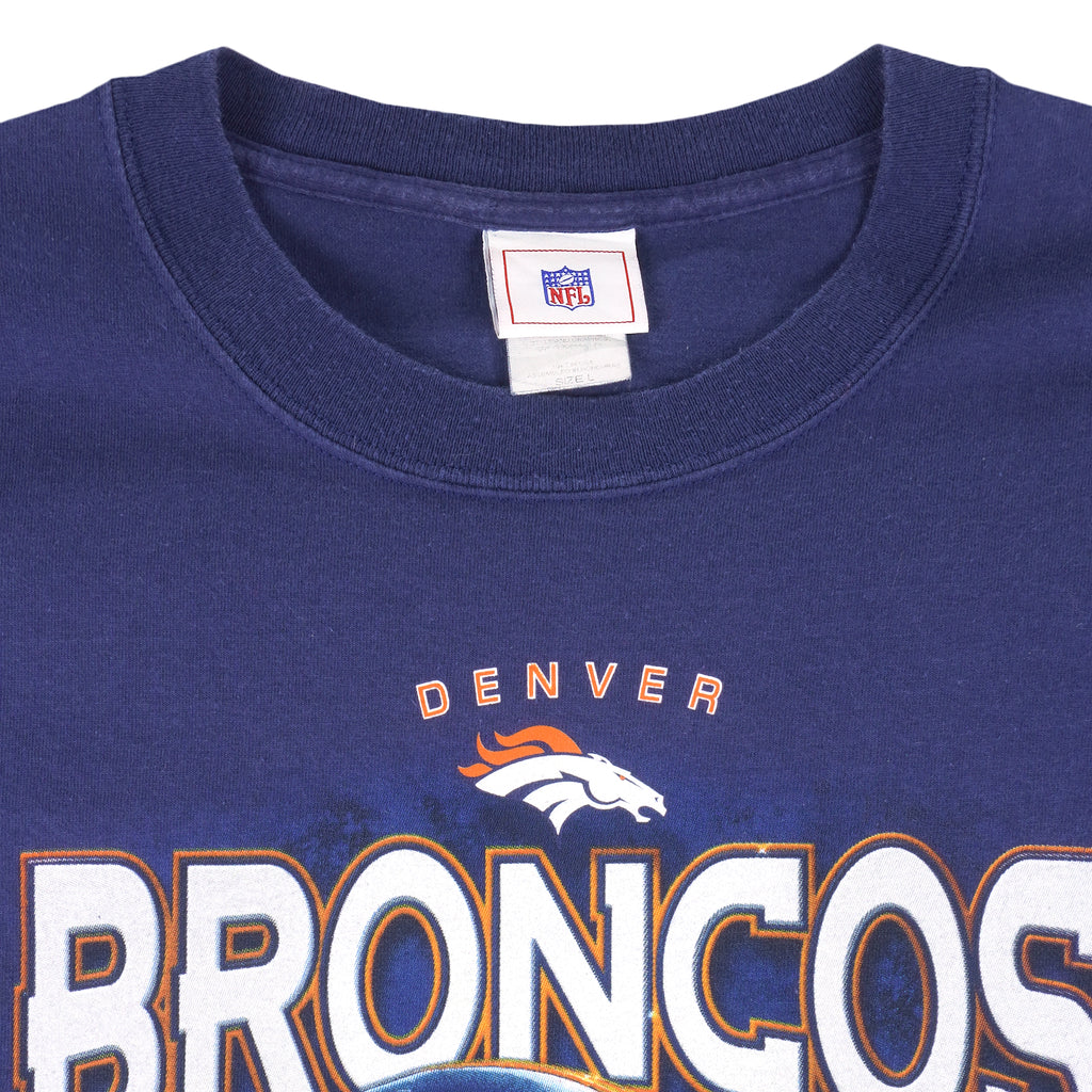 NFL - Denver Broncos Big Logo T-Shirt 1990s Large Vintage Retro Football