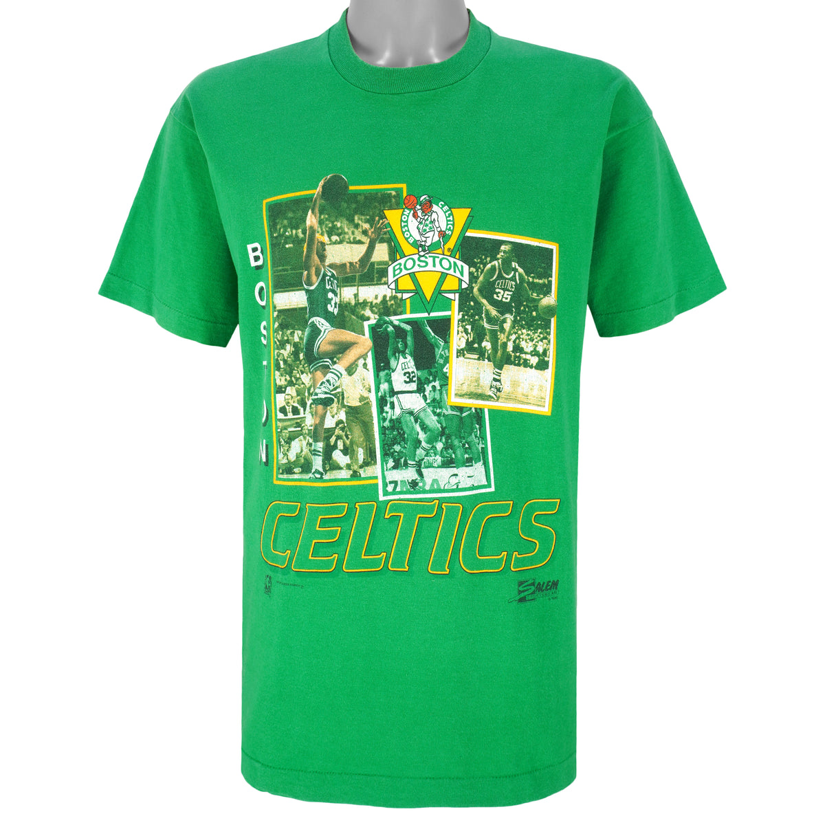 NBA (Salem) - Boston Celtics Spell-Out T-Shirt 1990s X-Large Vintage Retro Basketball