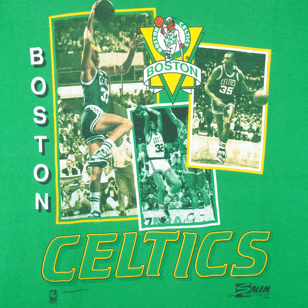 NBA (Salem) - Boston Celtics Spell-Out T-Shirt 1990s X-Large Vintage Retro Basketball
