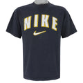 Nike - Black Big Logo & Spell-Out T-Shirt 1990s Medium Vintage Retro