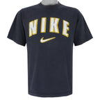 Nike - Black Big Logo & Spell-Out T-Shirt 1990s Medium Vintage Retro