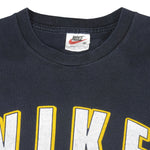 Nike - Black Big Logo & Spell-Out T-Shirt 1990s Medium Vintage Retro
