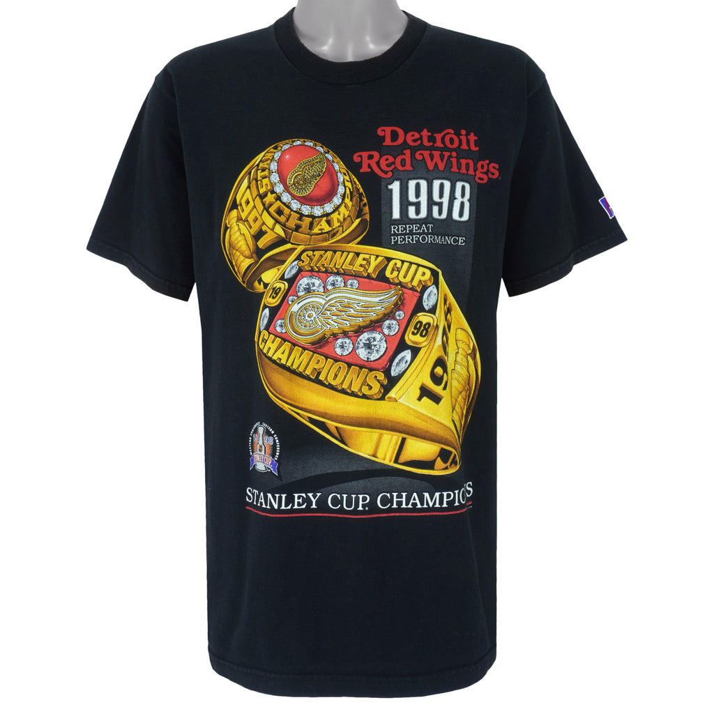 NHL - Detroit Red Wings, Stanley Cup Champs T-Shirt 1998 Large Vintage Retro Hockey