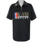 Karl Kani - Black 1/4 Zip T-Shirt 1990s X-Large Vintage Retro