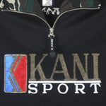 Karl Kani - Black 1/4 Zip T-Shirt 1990s X-Large Vintage Retro
