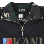 Karl Kani - Black 1/4 Zip T-Shirt 1990s X-Large Vintage Retro