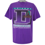 MLB (Logo 7) - Purple Arizona Diamondbacks T-Shirt 1997 XX-Large Vintage Retro Baseball