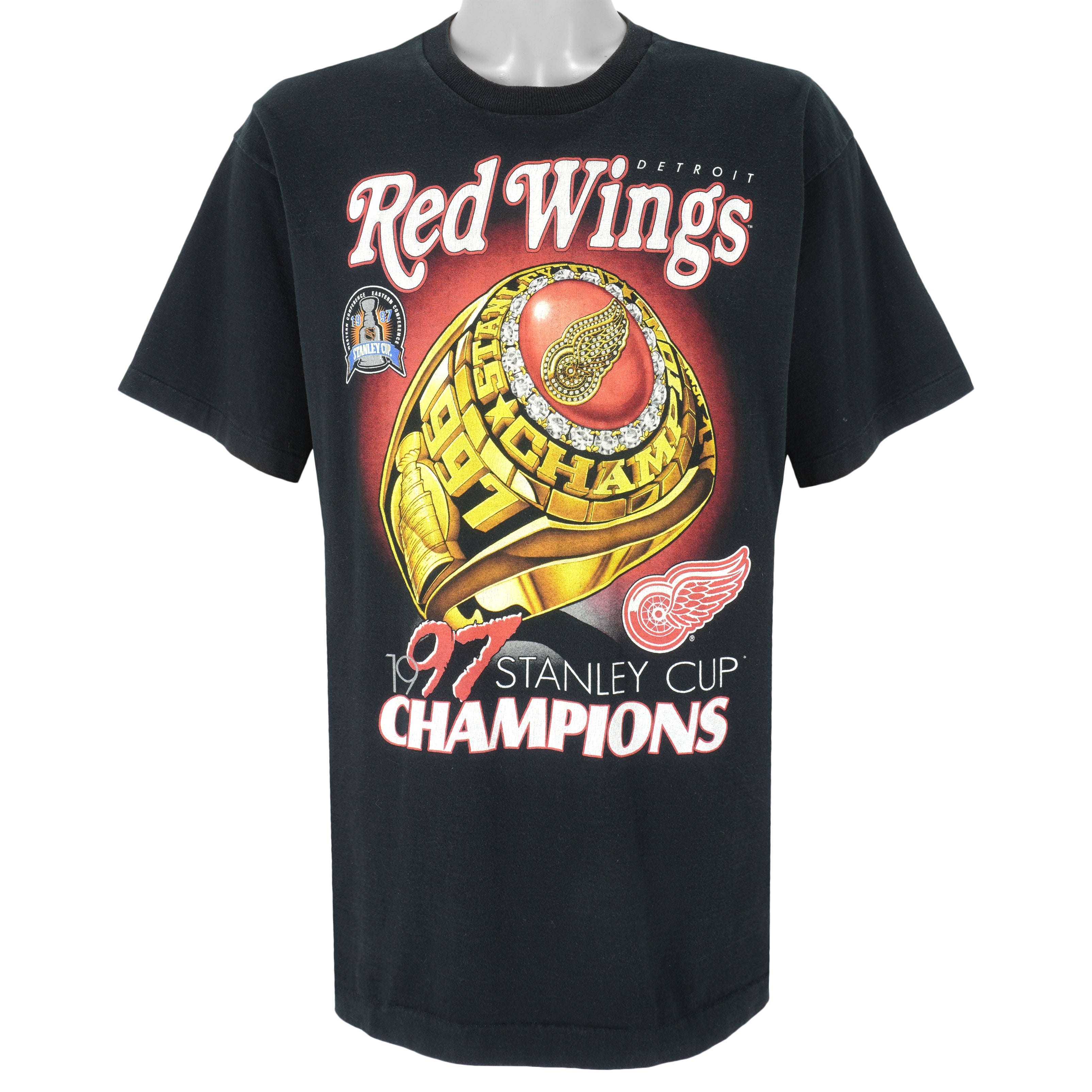 NHL - Detroit Red Wings, Stanley Cup Champs T-Shirt 1997 X-Large Vintage Retro Hockey
