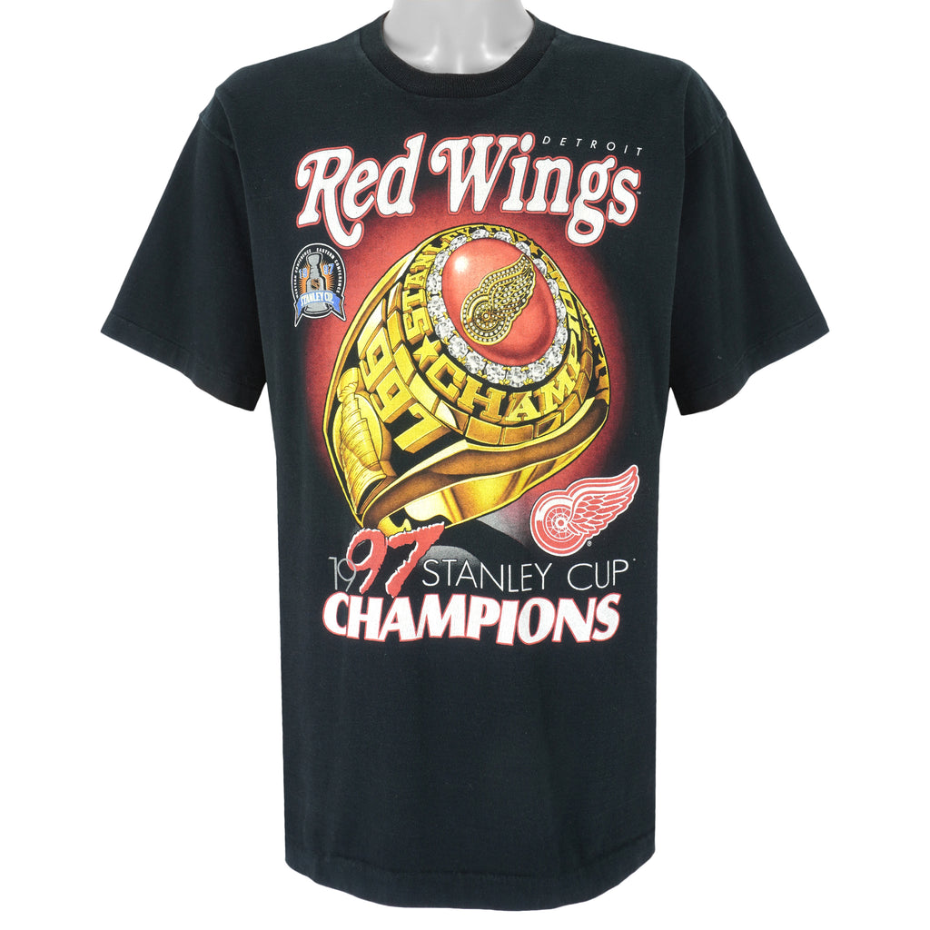 NHL - Detroit Red Wings, Stanley Cup Champs T-Shirt 1997 X-Large Vintage Retro Hockey