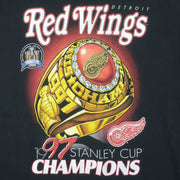 NHL - Detroit Red Wings, Stanley Cup Champs T-Shirt 1997 X-Large Vintage Retro Hockey