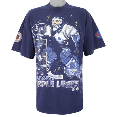 NHL (Bulletin Athletic) - Toronto Maple Leafs All Over Print T-Shirt 1990s X-Large