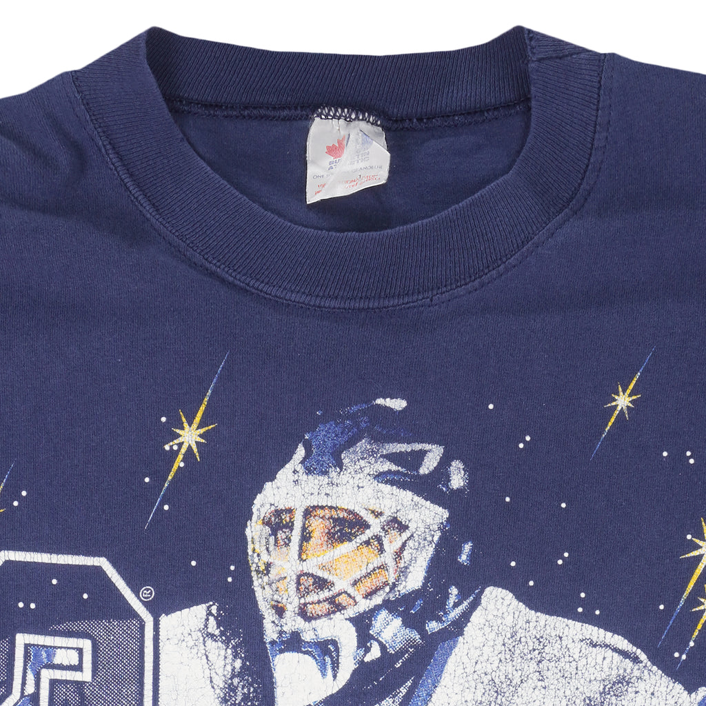 NHL (Bulletin Athletic) - Toronto Maple Leafs Big Logo T-Shirt 1990s X-Large Vintage Retro Hockey