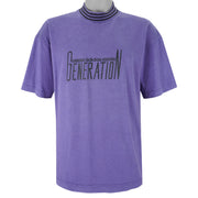 Adidas - Purple Generation T-Shirt 1990s X-Large Vintage Retro