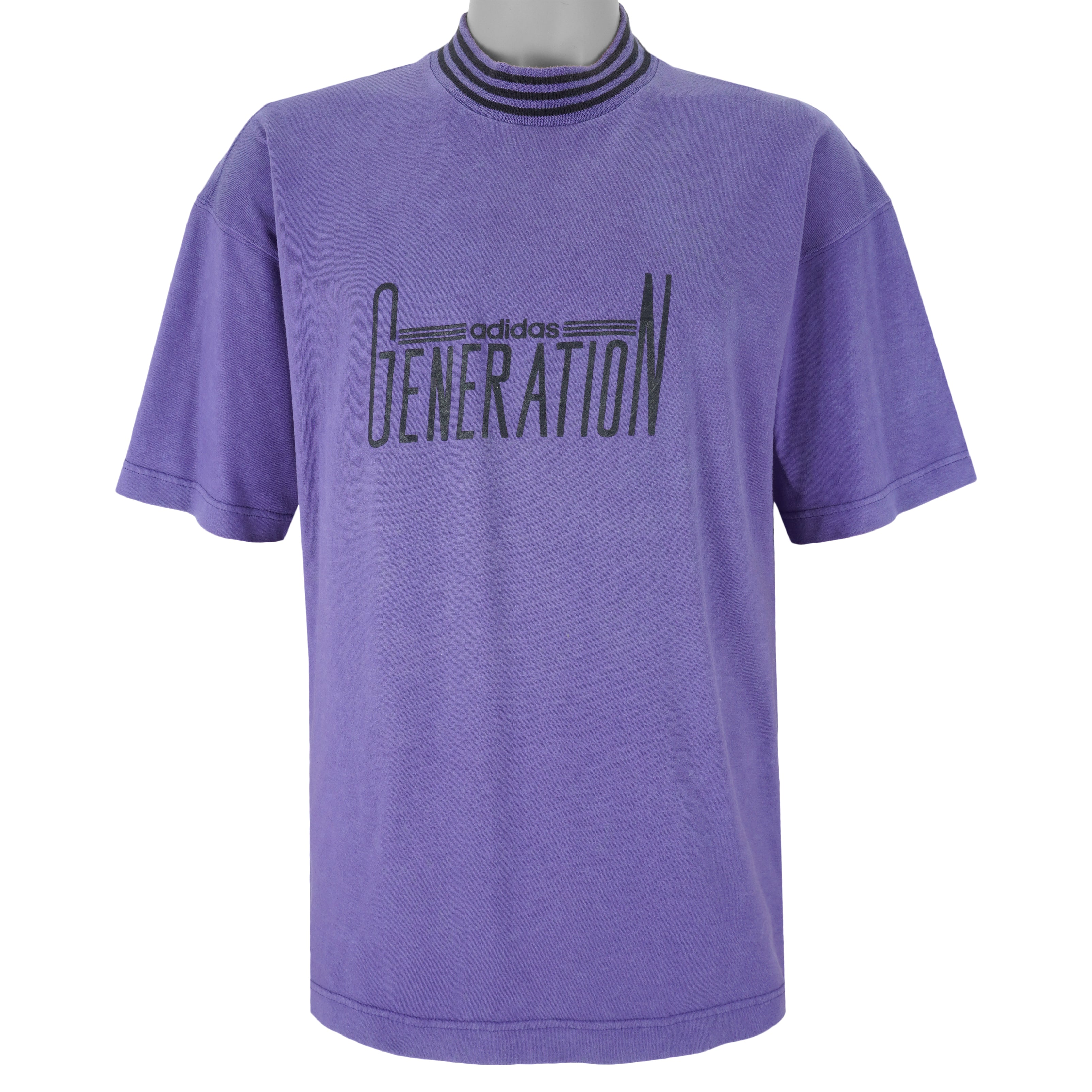 Adidas - Purple Generation T-Shirt 1990s X-Large Vintage Retro