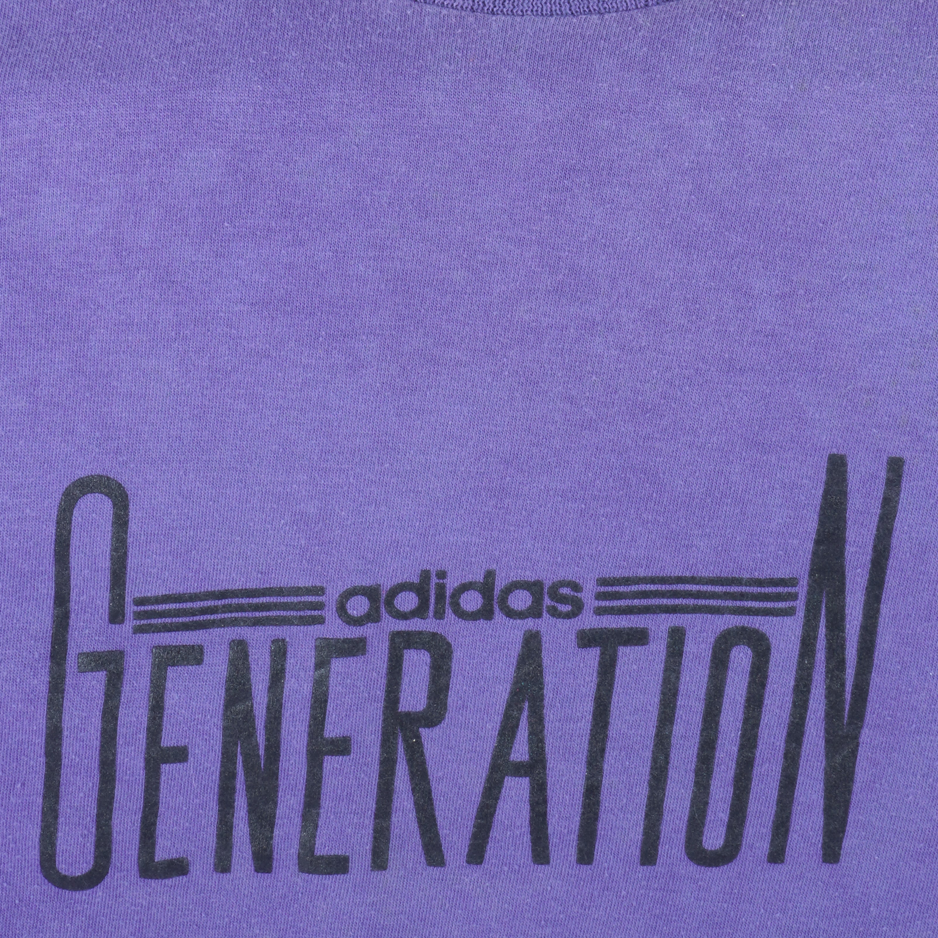 Adidas - Purple Generation T-Shirt 1990s X-Large Vintage Retro