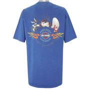 Harley Davidson - Looney Tunes Spell-Out T-Shirt 1990s XX-Large Vintage Retro