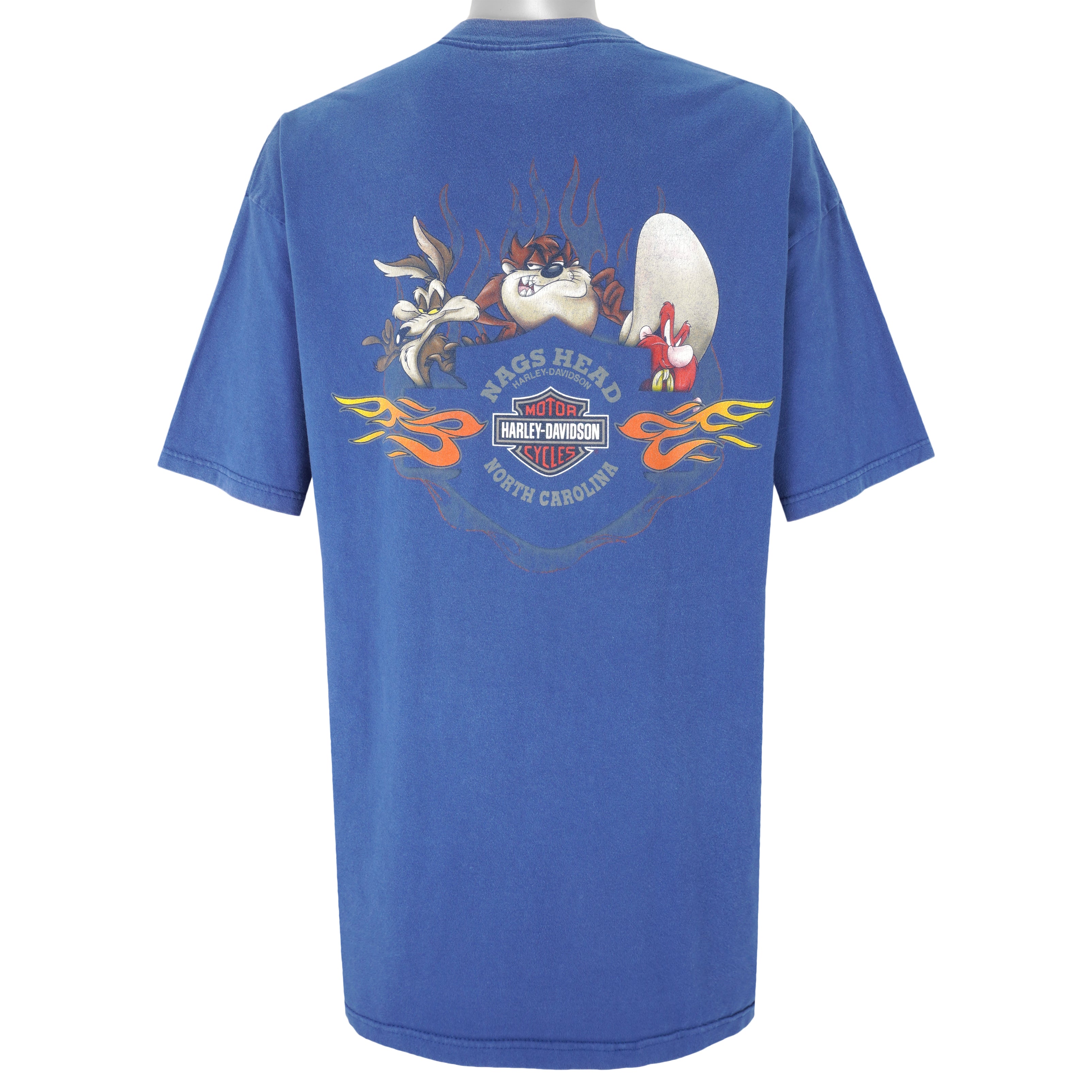 Harley Davidson - Looney Tunes Spell-Out T-Shirt 1990s XX-Large Vintage Retro