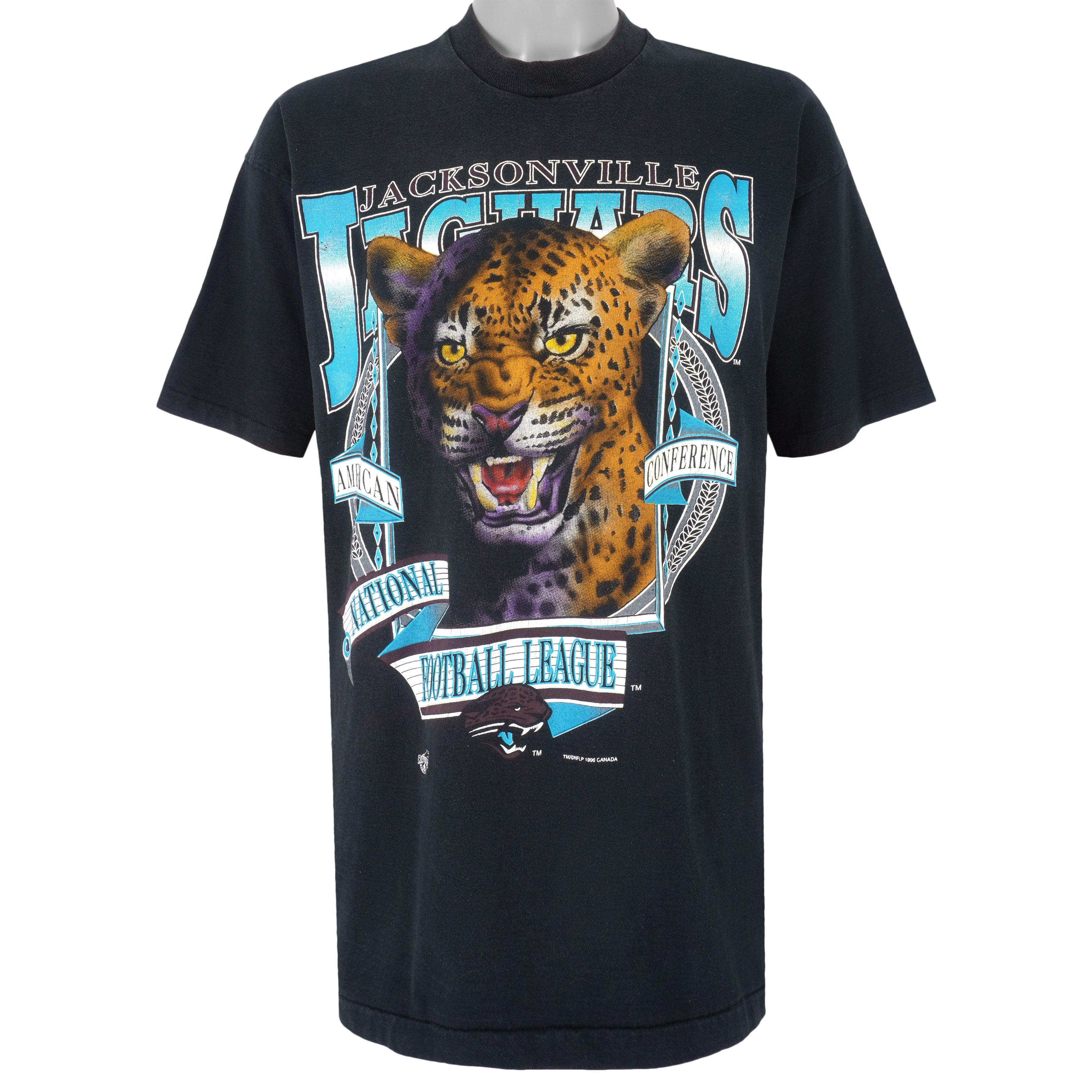 NFL - Jacksonville Jaguars Big Logo T-Shirt 1996 X-Large Vintage Retro Football