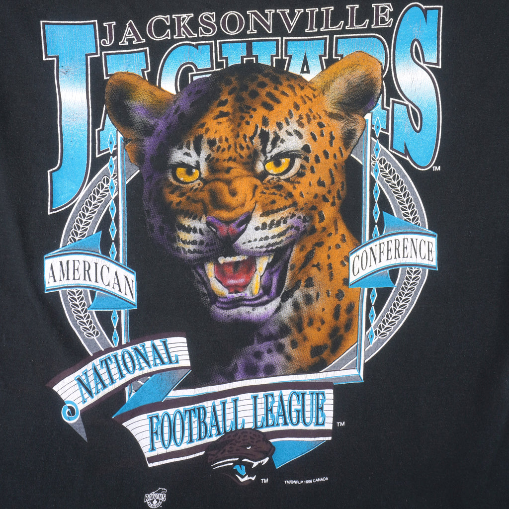NFL - Jacksonville Jaguars Big Logo T-Shirt 1996 X-Large Vintage Retro Football