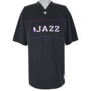 Champion - Utah Jazz Big Spell-Out T-Shirt 1990s X-Large Vintage Retro Basketball