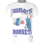 NBA (Nutmeg) - Charlotte Hornets Spell-Out T-Shirt 1990s Medium Vintage Retro Basketball