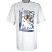 NFL (Logo 7) - Grey Dallas Cowboys Big Logo T-Shirt 1994 X-Large Vintage Retro Football