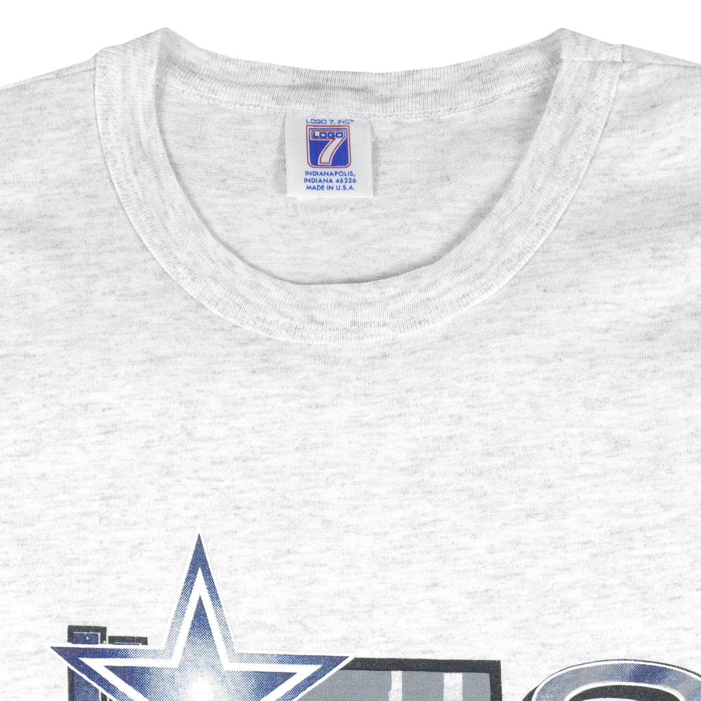 NFL (Logo 7) - Grey Dallas Cowboys Big Logo T-Shirt 1994 X-Large Vintage Retro Football