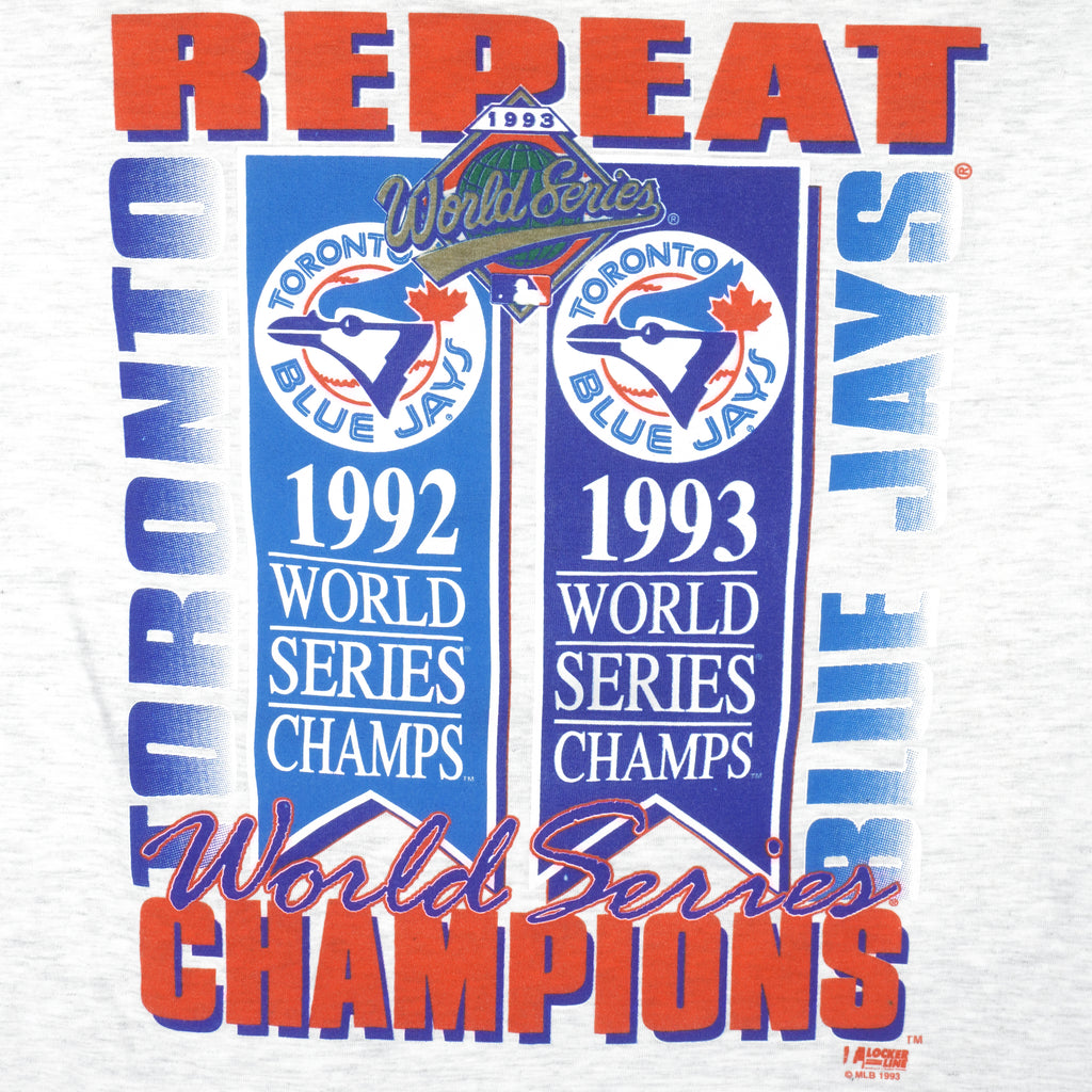 MLB - Toronto Blue Jays, World Series Champs T-Shirt 1993 X-Large Vintage Retro Baseball