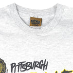 NFL (Nutmeg) - Pittsburgh Steelers Spell-Out T-Shirt 1990s Large Vintage Retro Football