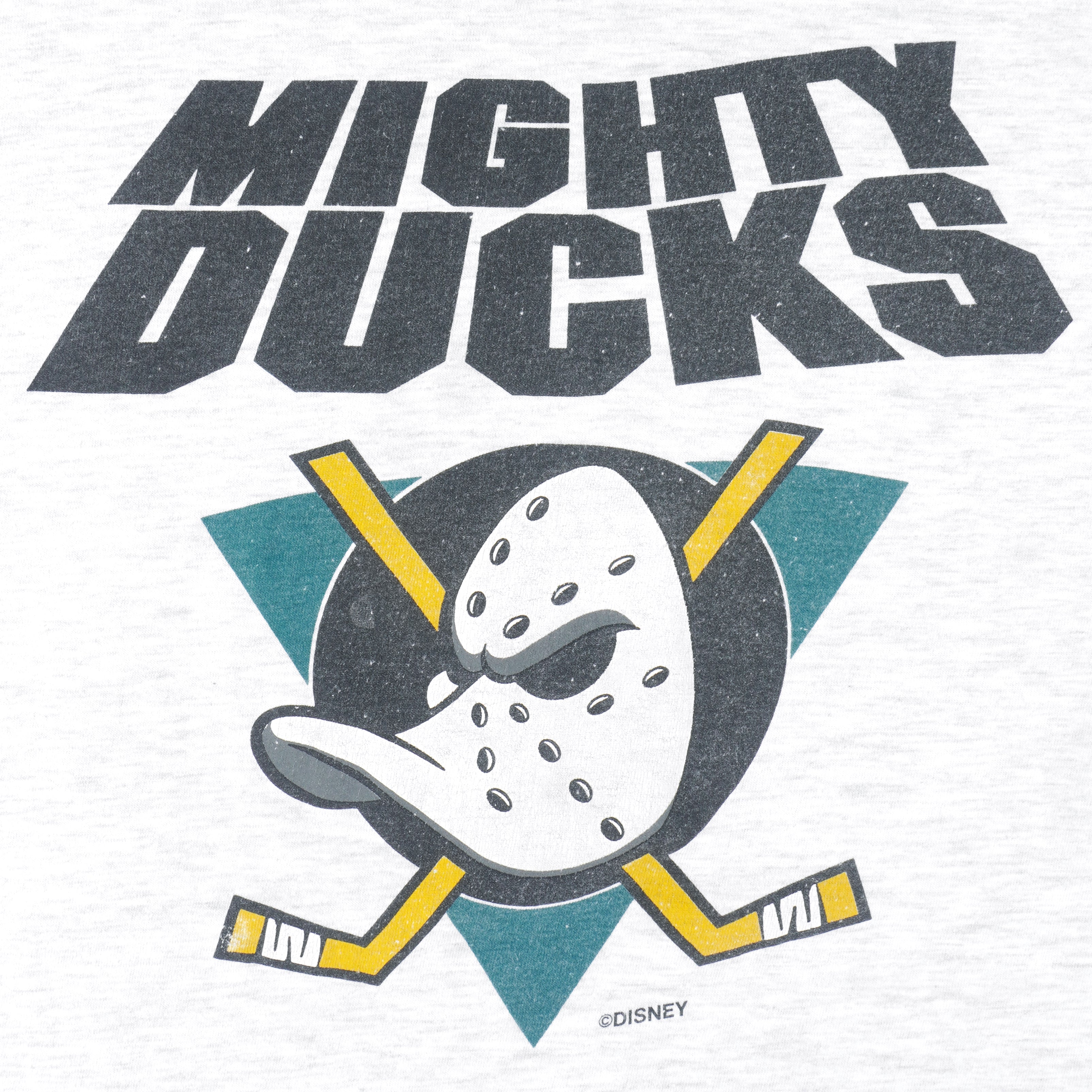 NHL (Hanes) - Mighty Ducks Spell-Out T-Shirt 1990s X-Large Vintage Retro Hockey