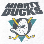NHL (Hanes) - Mighty Ducks Spell-Out T-Shirt 1990s X-Large Vintage Retro Hockey