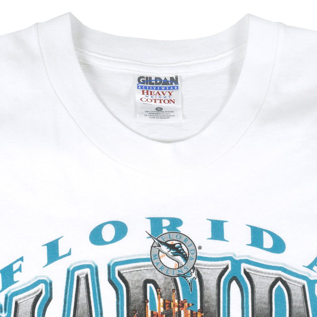 MLB (Gildan) - Florida Marlins, World Series Champs T-Shirt 1997 X-Large Vintage Retro Baseball