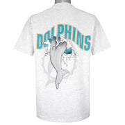 NFL (Nutmeg) - Miami Dolphins Breakout T-Shirt 1996 X-Large Vintage Retro Football