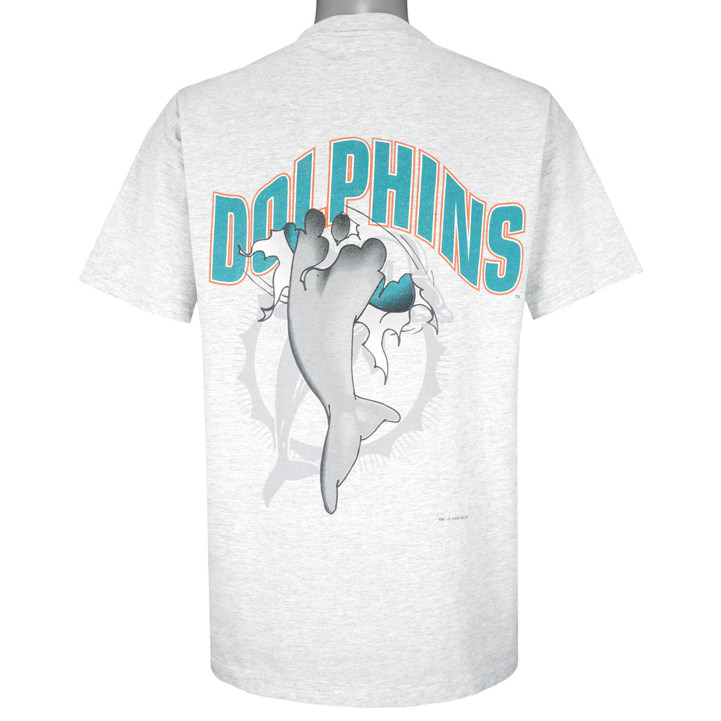 NFL (Nutmeg) - Miami Dolphins Breakout T-Shirt 1996 X-Large Vintage Retro Football