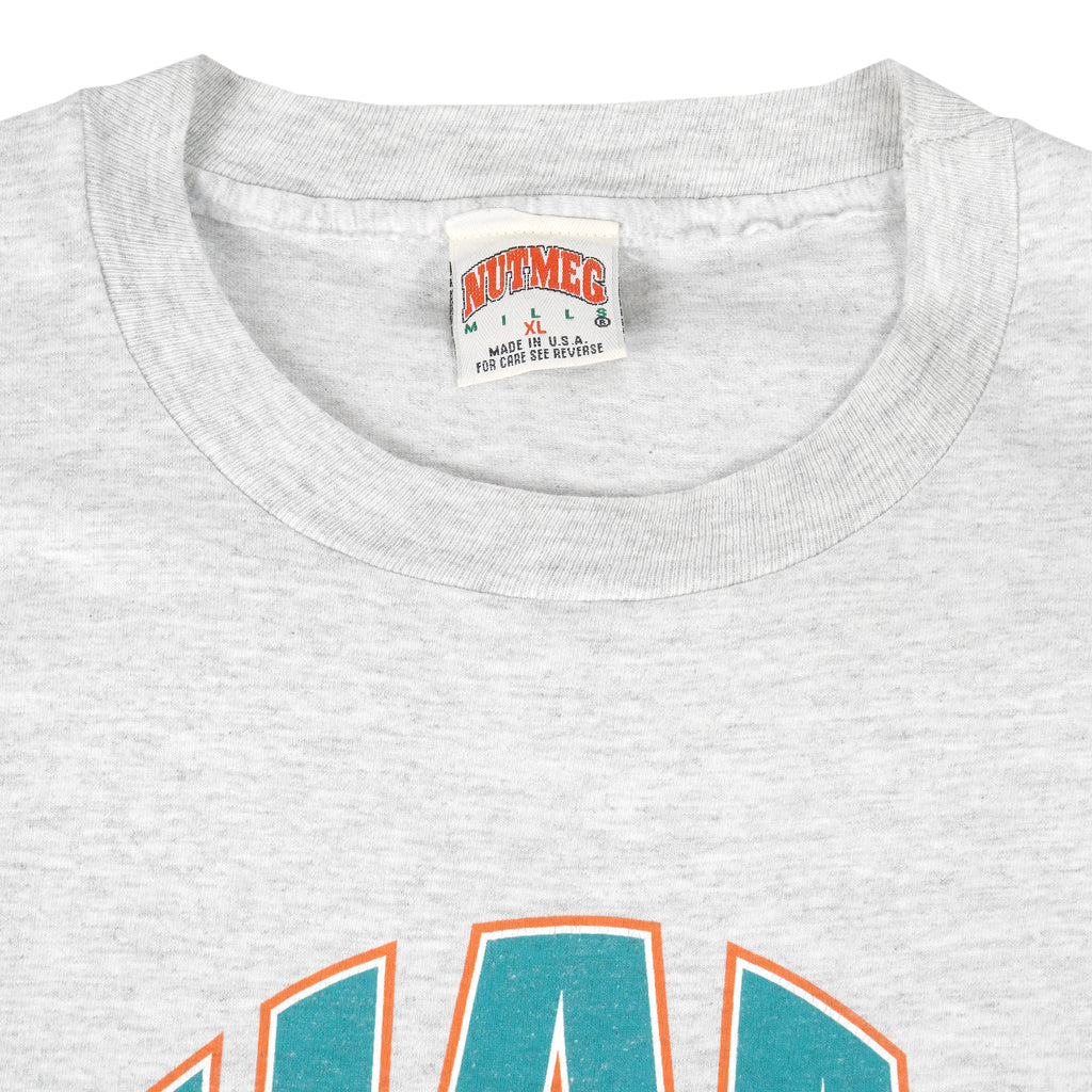 NFL (Nutmeg) - Miami Dolphins Breakout T-Shirt 1996 X-Large Vintage Retro Football