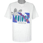 Adidas - White Big Spell-Out T-Shirt 1990s Large Vintage Retro