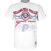 MLB - Philadelphia Phillies Spell-Out T-Shirt 1991 Medium Vintage Retro