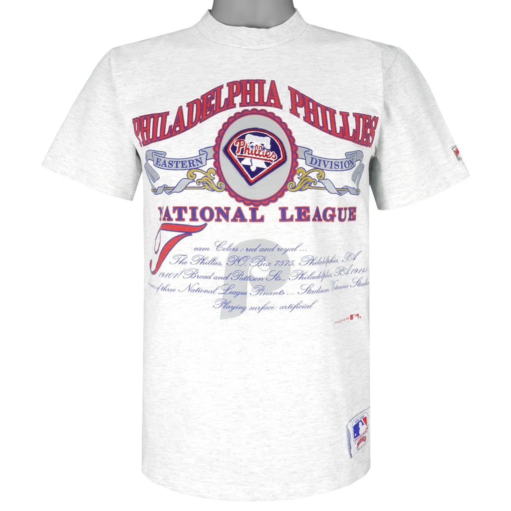 MLB - Philadelphia Phillies Spell-Out T-Shirt 1991 Medium Vintage Retro