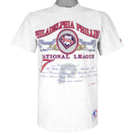 MLB - Philadelphia Phillies Spell-Out T-Shirt 1991 Medium Vintage Retro