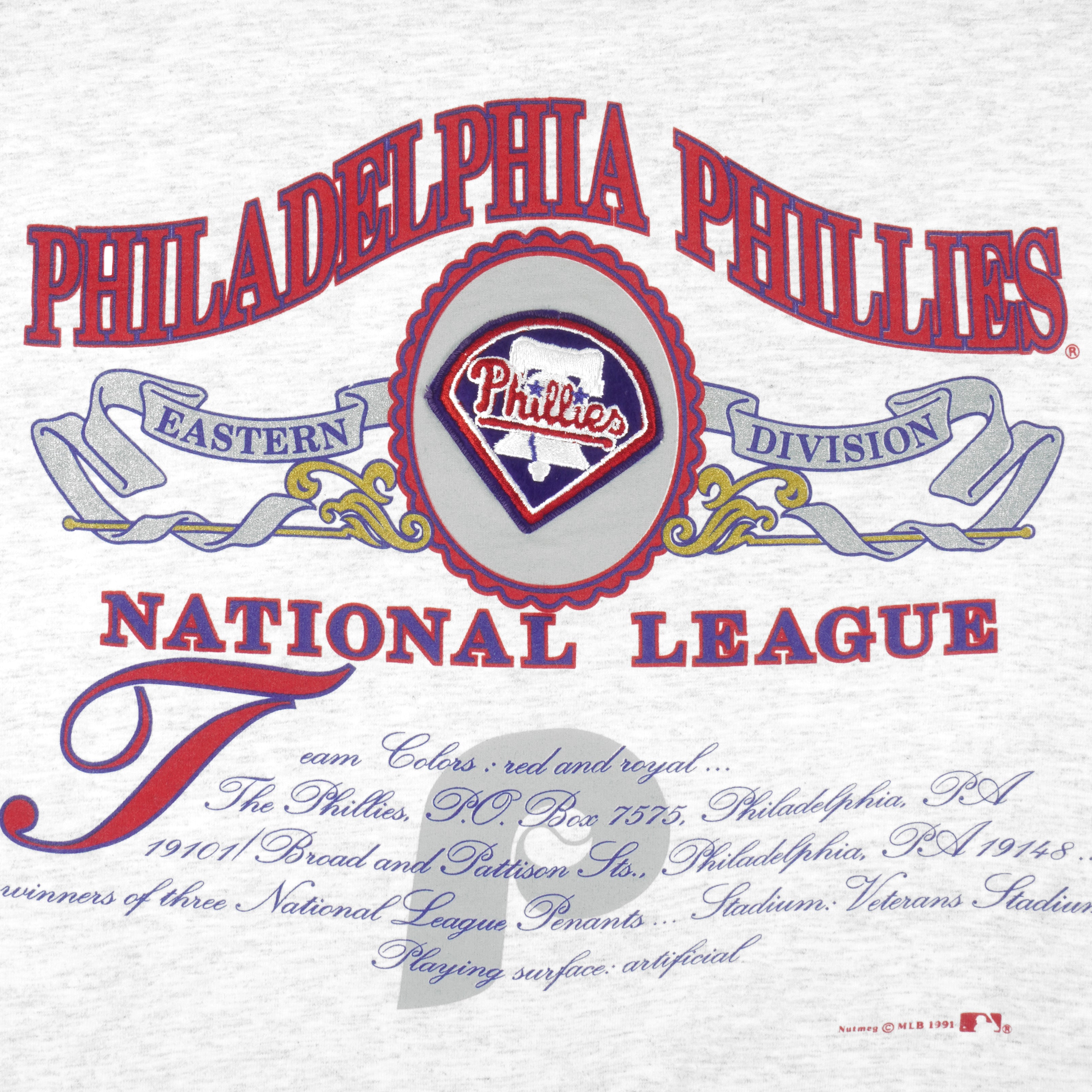 MLB - Philadelphia Phillies Spell-Out T-Shirt 1991 Medium Vintage Retro