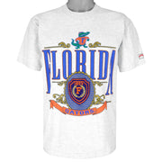 NCAA (Nutmeg) - Florida Gators Big Spell-Out T-Shirt 1990s Large Vintage Retro Collage