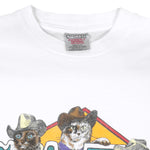 Vintage (Oneita) - White Cats T-Shirt 1994 Medium Vintage Retro