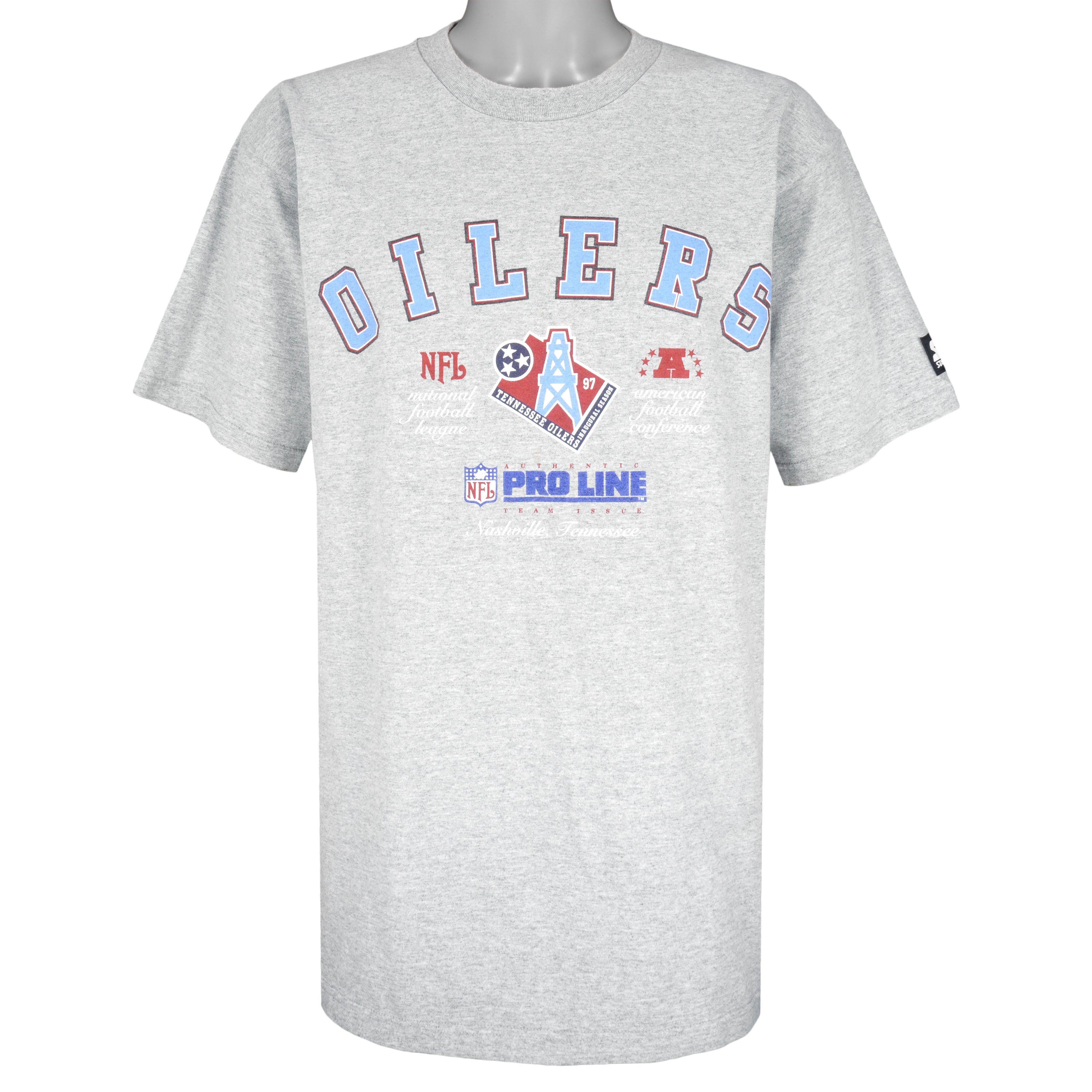 Vintage Starter Tennessee Oilers Spell Out T Shirt 1997 Large Vintage Club Clothing