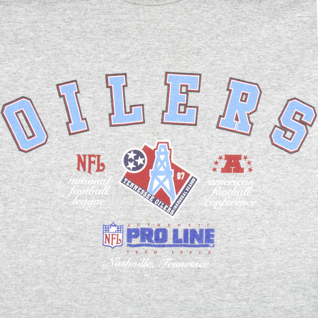 Starter - Tennessee Oilers Spell-Out T-Shirt 1990s Large Vintage Retro Football