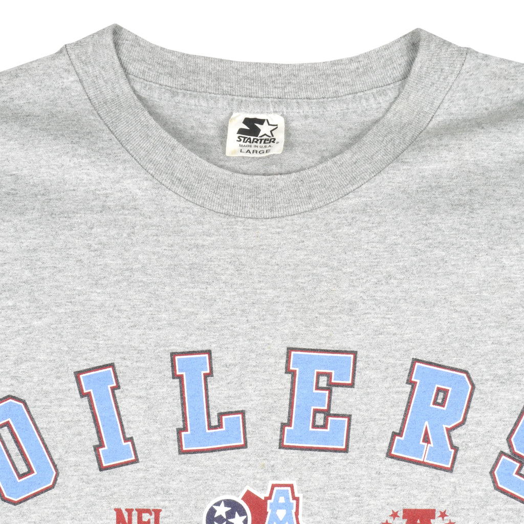 Starter - Tennessee Oilers Spell-Out T-Shirt 1990s Large Vintage Retro Football