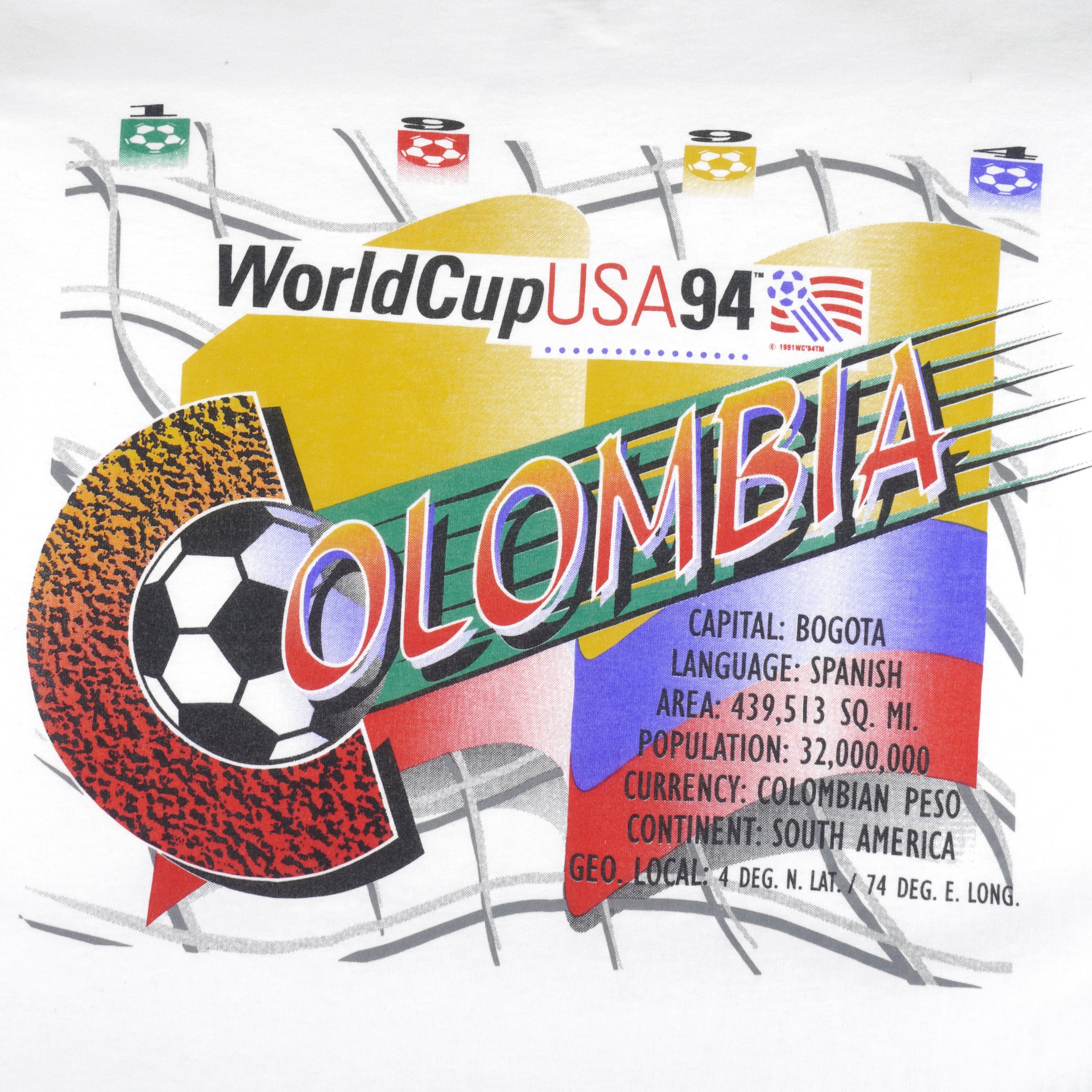 Vintage - World Cup USA Spell-Out T-Shirt 1994 X-Large Vintage Retro
