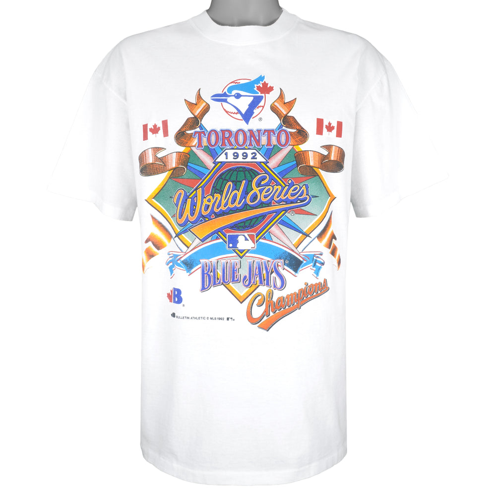MLB - Toronto Blue Jays, Champions T-Shirt 1992 Large Vintage Retro Baseball