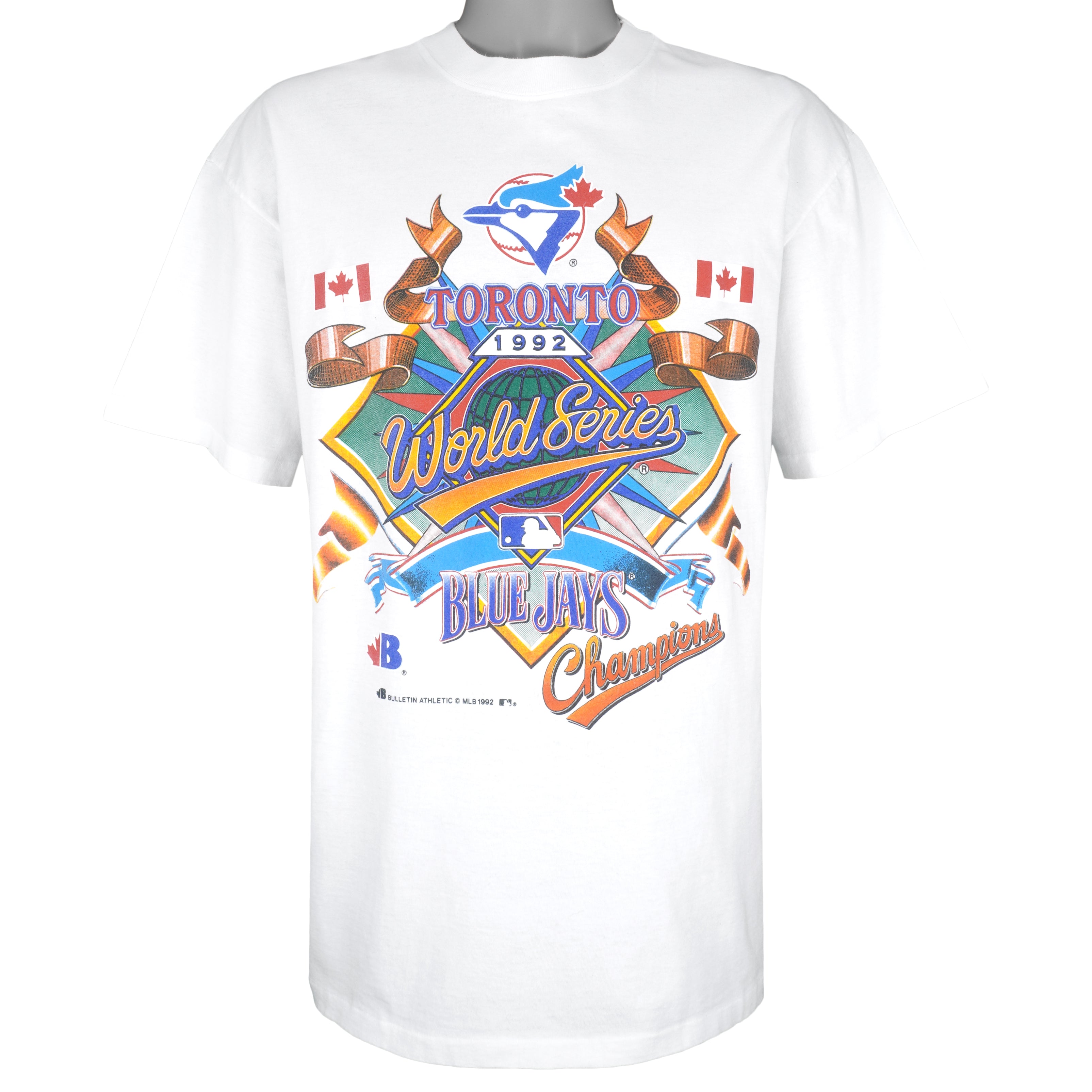 MLB - Toronto Blue Jays, Champions T-Shirt 1992 Large Vintage Retro Baseball